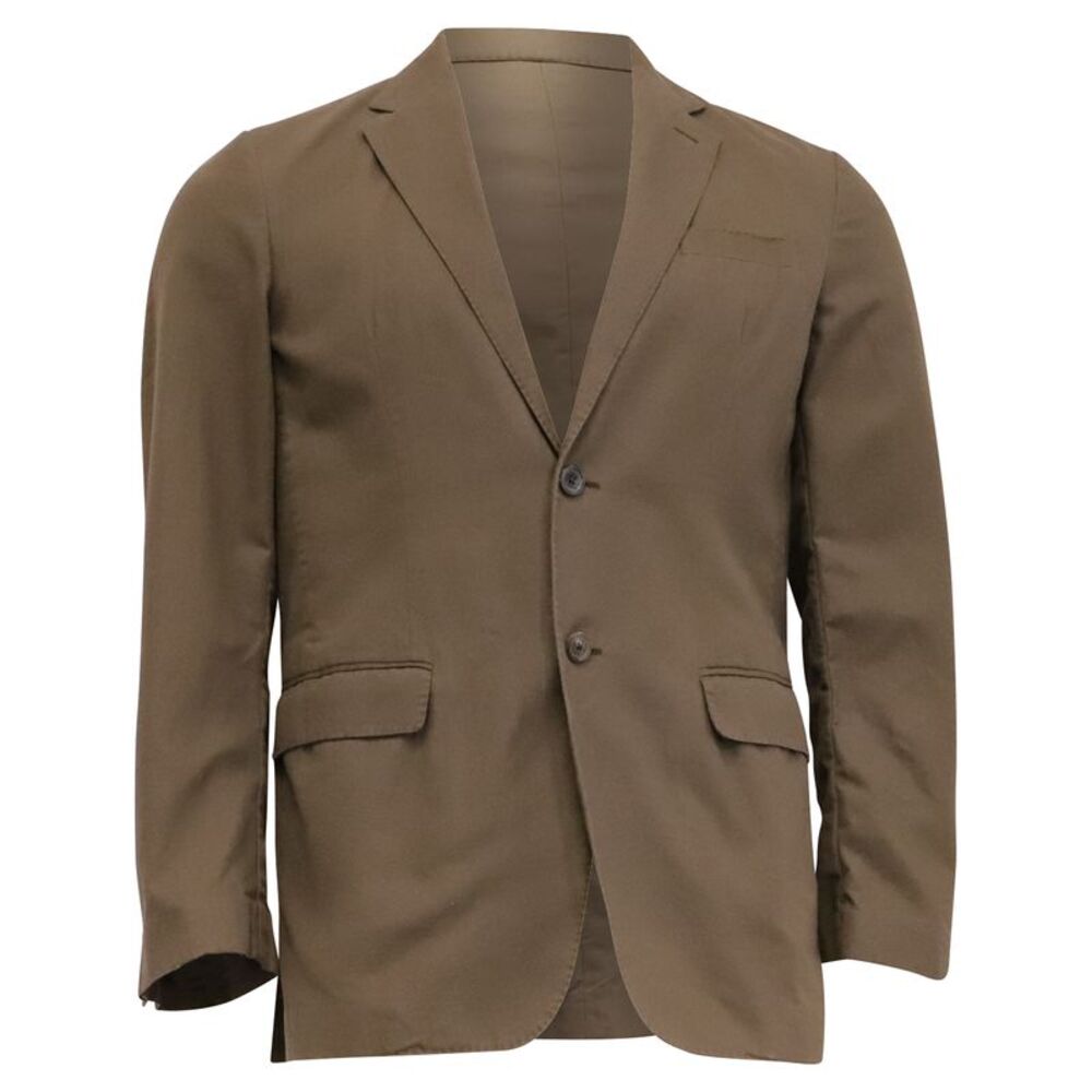Carolina Herrera Single-Breasted Blazer in Brown Cotton